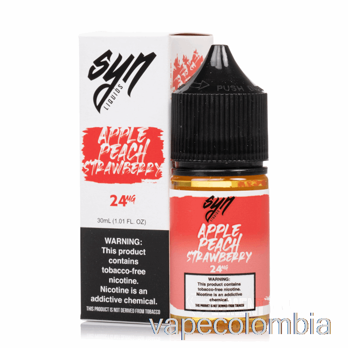 Vape Recargable Manzana Melocotón Fresa - Sin Sales - 30ml 24mg